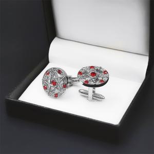 Set smoking <span class=keywords><strong>da</strong></span> uomo con Logo personalizzato di lusso-oro nero argento <span class=keywords><strong>camicia</strong></span> borchie <span class=keywords><strong>gemelli</strong></span> con bottone per matrimoni - Product Image 2