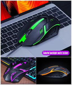 <span class=keywords><strong>Clavier</strong></span> et <span class=keywords><strong>souris</strong></span> de jeu Keywin personnalisés OEM avec rétroéclairage LED 104 touches, design filaire arc-en-ciel pour PC de bureau - Product Image 2
