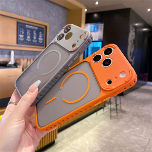 เคสโทรศัพท์แบบแม่เหล็กสีดำลายรังผึ้งสำหรับ iPhone 17 16 15 14 Pro Max ขอบกันกระแทกแบบด้าน ฝาหลังแข็งแบบด้านทำจาก PC - Product Image 3