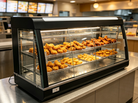 Vitrine chauffante commerciale à hauteur réglable pour poulet frit KFC, hamburgers et autres aliments, pour magasin d'alimentation