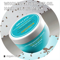 Vente en gros de masque capillaire populaire anti-chute de cheveux, huile d'argan biologique naturelle, collagène, crème nourrissante pour cheveux, traitement réparateur en profondeur