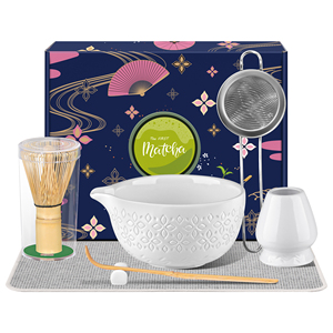Matcha 7-piece <b>Set</b> Japanese-Style Matcha Starter Kit Ceramic Bowl <b>Tea</b> Brush Bamboo Hand Whisk Engraved Matcha <b>Set</b> - Product Image 1