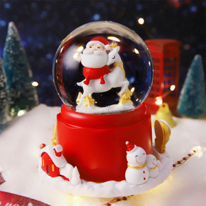 La Princesa Creativa ha llegado. Bola de cristal musical giratoria manual con copos de nieve, caja de música, recuerdo para estudiantes - Product Image 6