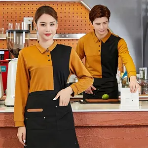 Blouse d'été chemises à manches longues unisexe mode loisirs coton uniforme de travail Logo imprimé