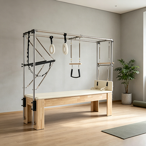 Professional Solid Oak Reforme De Pilates Cadillac Full Trapeze <strong>Bed</strong> With Silent Springs for Luxury Studio Fitness Core Workout - Product Image 1