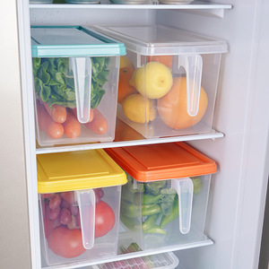 Food <b>Storage</b> Containers Rectangle Transparent Plastic With Clip On <b>Lid</b> For Fridge Fruit Vegetable <b>Storage</b> - Product Image 3