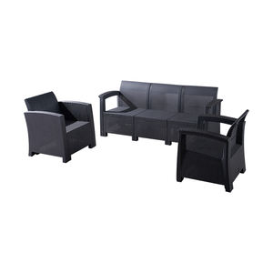 أريكة منسوجة خارجية أريكة مفردة من البلاستيك ومقعد الحب - Product Image 4