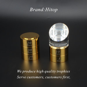 हिस्टोप डिजाइन उच्च गुणवत्ता तीन-भाग एल्यूमीनियम ट्रॉफी गोल्ड प्लेटेड और मुद्रित बैंक पुरस्कार मॉडल - Product Image 5