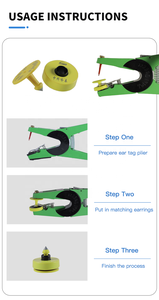 HT001 étiquettes d'oreille électroniques RFID pour <span class=keywords><strong>animaux</strong></span> nouvelle mesure de la température en plastique et comptage des pas pour les bovins et les moutons - Product Image 5