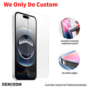 Protection d'écran en verre trempé OEM ODM 9H anti-traces de doigts HD transparente pour iPhone 17e, emballage personnalisé du fabricant - Product Image 1