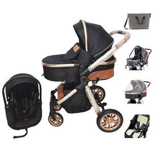 Poussette de luxe légère et siège de voiture combo poussettes bébé V9 transporteurs voiture chariot Buggies pliant chariot poussette bébé 3 en 1 - Product Image 1