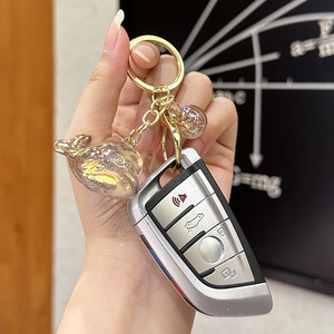 <span class=keywords><strong>Anime</strong></span> Cartoon Acryl Transparenter Kleiner Delfin Schlüsselanhänger Niedlicher Bubble-Style Einfarbiger Auto-Charm 6cm Anpassbares Logo - Product Image 3