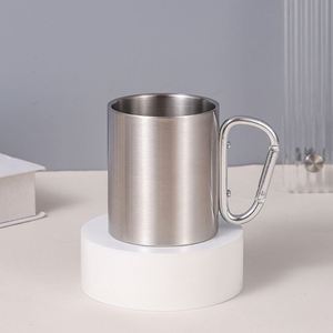 Taza de Café de Acero Inoxidable de Doble Capa de 300 ml para Exteriores, con Asa de Mosquetón, para Deportes, Camping y Escalada, Portátil, Venta al Por Mayor - Product Image 2