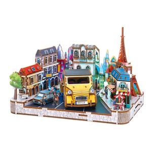 <span class=keywords><strong>Puzzle</strong></span> en bois <span class=keywords><strong>3D</strong></span> EPT représentant un bus londonien avec éclairage LED, kit de construction DIY pour la décoration de la maison - Product Image 3