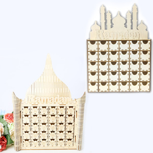 wholesale empty fidget nativity wooden advent calendar drawer box ramadan countdown decorations muslim islamic decor gifts