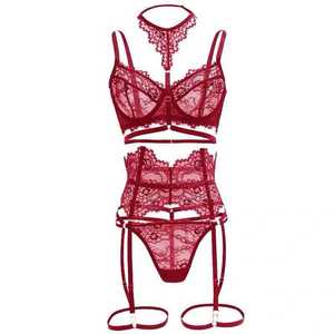 Cross-border Foreign Trade Hot-selling Women's Adults Sexy Lingerie Polyester Half <b>Cup</b> <b>Bra</b> Fashionable Lace Seductive Set Other - Product Image 5
