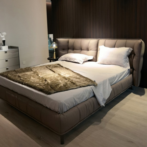 Cama Tapizada Cómoda de Venta Directa de Fábrica de Diseñador Italiano, Cama King de Estilo Italiano Moderno para Juego de Muebles de Dormitorio - Product Image 5