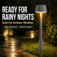 Lampes LED de jardin haut de gamme, éclairage décoratif extérieur de luxe, forme conique rayée, étanche, pour villas et complexes haut de gamme