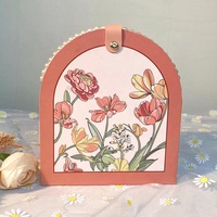 Boîte Cadeau en Carton Style INS Haut de Gamme, Coffret à Fleurs de Mariage Perle, Présent Fait Main