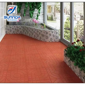 Carreaux de sol en <span class=keywords><strong>terre</strong></span> <span class=keywords><strong>cuite</strong></span> <span class=keywords><strong>pleine</strong></span> masse, finition mate, résistants à l'humidité, antidérapants, motifs de briques rouges, pour les zones de circulation, la cuisine, le jardin - Product Image 2