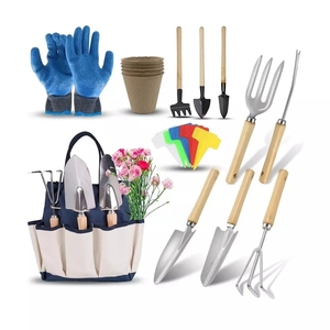 Vente chaude Confortable Manche En Bois Râteau Bêche <span class=keywords><strong>Pelle</strong></span> 5 Pièces Ensemble D'outils De Jardin Avec Sac De <span class=keywords><strong>Rangement</strong></span> - Product Image 1