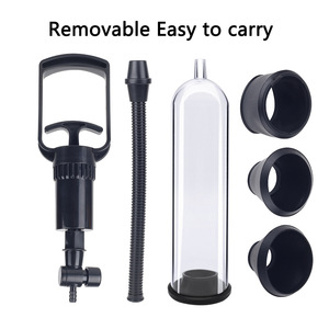 Pompa Manuale a Vuoto per Ingrandimento del Pene con Anelli in Silicone, Giocattoli per Adulti, Allenatore del Pene, Booster a Pressione Negativa per Uomo - Product Image 2