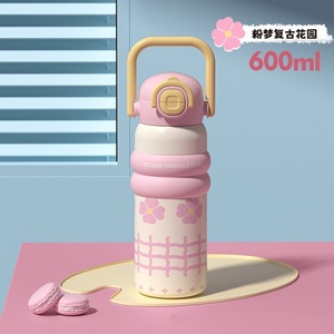 Lelyi Ins dessin animé mignon Girly coeur tasse en acier inoxydable haute valeur créative petite tasse thermos fraîche - Product Image 3