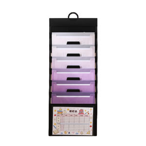 Arc-en-ciel A4 extensible <span class=keywords><strong>classeur</strong></span> en plastique PP sac de rangement de bureau organisateur de fichiers de documents multicolores - Product Image 3