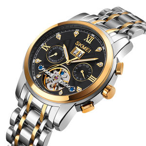 SKMEI M029 Reloj automático informal de acero inoxidable para hombre Movimiento mecánico de negocios que muestra la fecha Semana Mes - Product Image 3