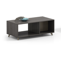 Foshan Ensemble de table à café et à thé rectangle en aluminium de luxe moderne Meubles de salon pour le bureau à domicile avec panneau en bois