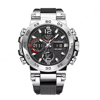 Reloj de Pulsera Masculino FOXBOX 8922 con Doble Pantalla, Deportivo, Resistente al Agua, de Lujo, con Corona Elegante y Moderna