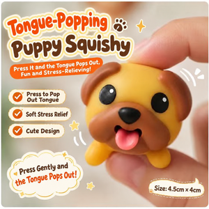Giocattolo Squishy a Forma di Cucciolo con Lingua Sporgente, Divertente Giocattolo Antistress Sensoriale per Bambini e Adulti - Product Image 3