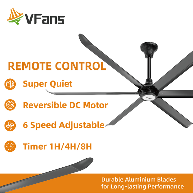 VFans 60-120in Good Performance OEM ODM Wholesale Price Industrial Fan Ventilateur Silent Ceiling Fan with Lights  for School