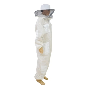 3-capas Ultra transpirable ventilado apicultura traje redondo con velo profesional de protección - Product Image 2