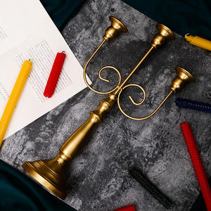 欧洲复古五头烛台金属装饰酒店婚宴三头蜡烛特别西餐厅烛光 - Product Image 2