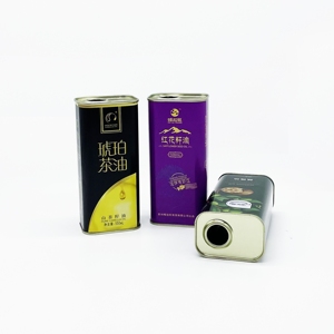 Boîte en fer blanc rectangulaire personnalisée de 550 ml pour huile d'olive, impression offset, qualité alimentaire, avec bouchon en plastique - Product Image 3