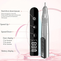 Machine à ongles professionnelle portable 35000 tr/min, kit de manucure et pédicure sans fil, lime à ongles électrique avec prise UK
