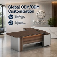 Escritorio Ejecutivo Ecológico E1 MDF con Pintura Taiho 3H, Carga Inalámbrica, Diseño 3D con Textura de Madera, Muebles de Oficina