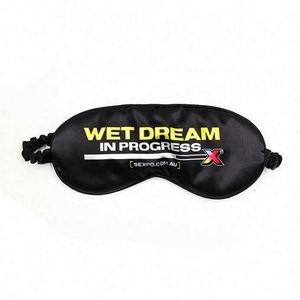 หน้ากากปิดตาสำหรับเดินทาง ทำจากผ้าซาตินโพลีเอสเตอร์ธรรมชาติ ปรับแต่งได้ พร้อมโลโก้ส่วนตัว สำหรับของขวัญส่งเสริมการขายและของขวัญทางธุรกิจ - Product Image 6