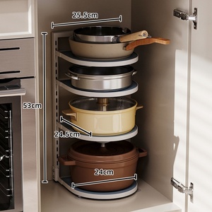 Kinno Best Design Kitchen Sink Multi-Layer Stainless <strong>Steel</strong> Stove <strong>Top</strong> Pot Cover Layered Pot Storage Cabinets and <strong>Shelving</strong> - Product Image 4