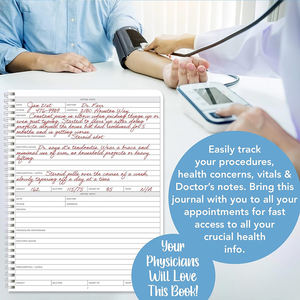 Agenda Médica, Cuaderno de Registro de Citas Médicas, Cuaderno de Registro de Citas con Orificio para Fijar Clips, Cuadernos de Registro - Product Image 3