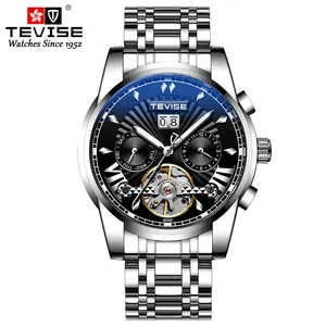 Meist verkaufte 9005F Tourbillon Uhrwerk Armbanduhr billige automatische Edelstahl armbanduhr