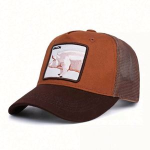 Factory Wholesale 5-Panel Trucker Cap with <b>Animal</b> Patch Sporty Style Customized Baseball Caps Common Fabric - Product Image 6