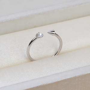 Bague ouverte en argent S925, accessoires DIY, bague de bouche pour femme, bijoux semi-finis en perles avec plateau vide, catégorie de produit 111 - Product Image 4