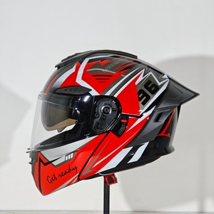 High-<strong>Tech</strong> Unisex ABS Modular <strong>Helmets</strong> Flip-Up Modern Style Motorcycle <strong>Helmets</strong> for Adults New Condition with Factory BK Guard - Product Image 3