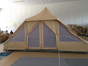 <span class=keywords><strong>Tente</strong></span> familiale de luxe imperméable en toile de coton pour le camping 4M 5M Grande <span class=keywords><strong>tente</strong></span> Touareg en toile pour le glamping - Product Image 3