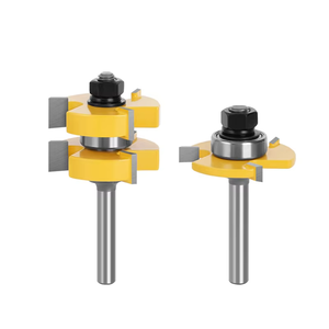 Routeur Bit Set 2PCS <span class=keywords><strong>8mm</strong></span> Shank Langue <span class=keywords><strong>Rainure</strong></span> Joint Routeur Bit Set <span class=keywords><strong>Fraise</strong></span> pour Bois Travail Du Bois - Product Image 1
