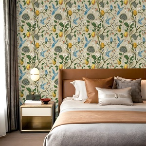 Papel Tapiz Autoadhesivo de PVC con Diseño Floral de <span class=keywords><strong>Granada</strong></span>, Estilo Pastoral Americano, Resistente al Agua y a la Humedad, Decorativo para Paredes - Product Image 2
