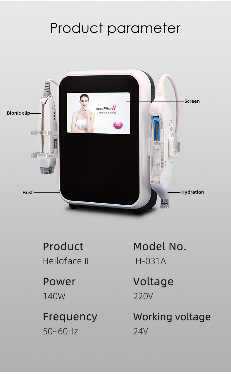 2 in 1 hyaluronic acid injection face rf clips wrinkle removal mesotherapy machine no needle mesotherapy