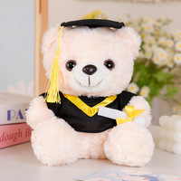 Vente en gros de jouets en peluche remplis de PP poupée de cérémonie du baccalauréat en peluche mignon ours de graduation ours en peluche jouets pour la fête